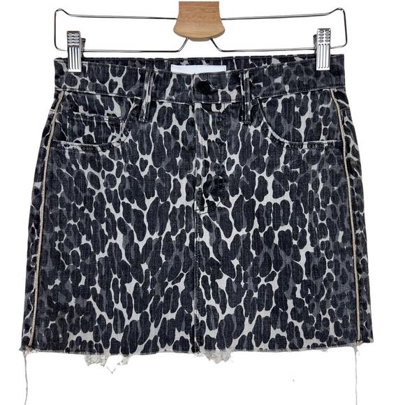 MOTHER Superior Animal Print Mini Skirt The Vagabond Size 24 - Picture 6 of 15